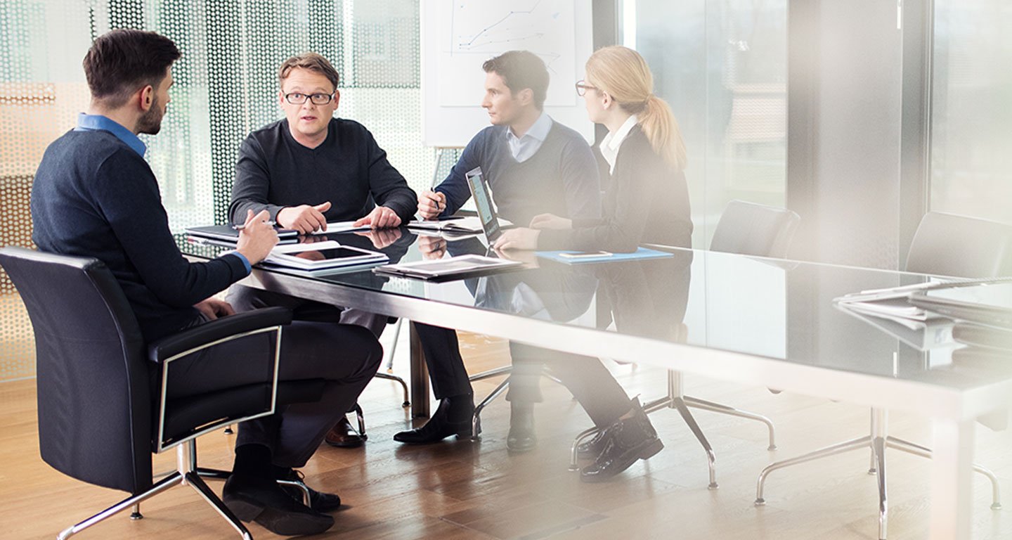 four person meeting
