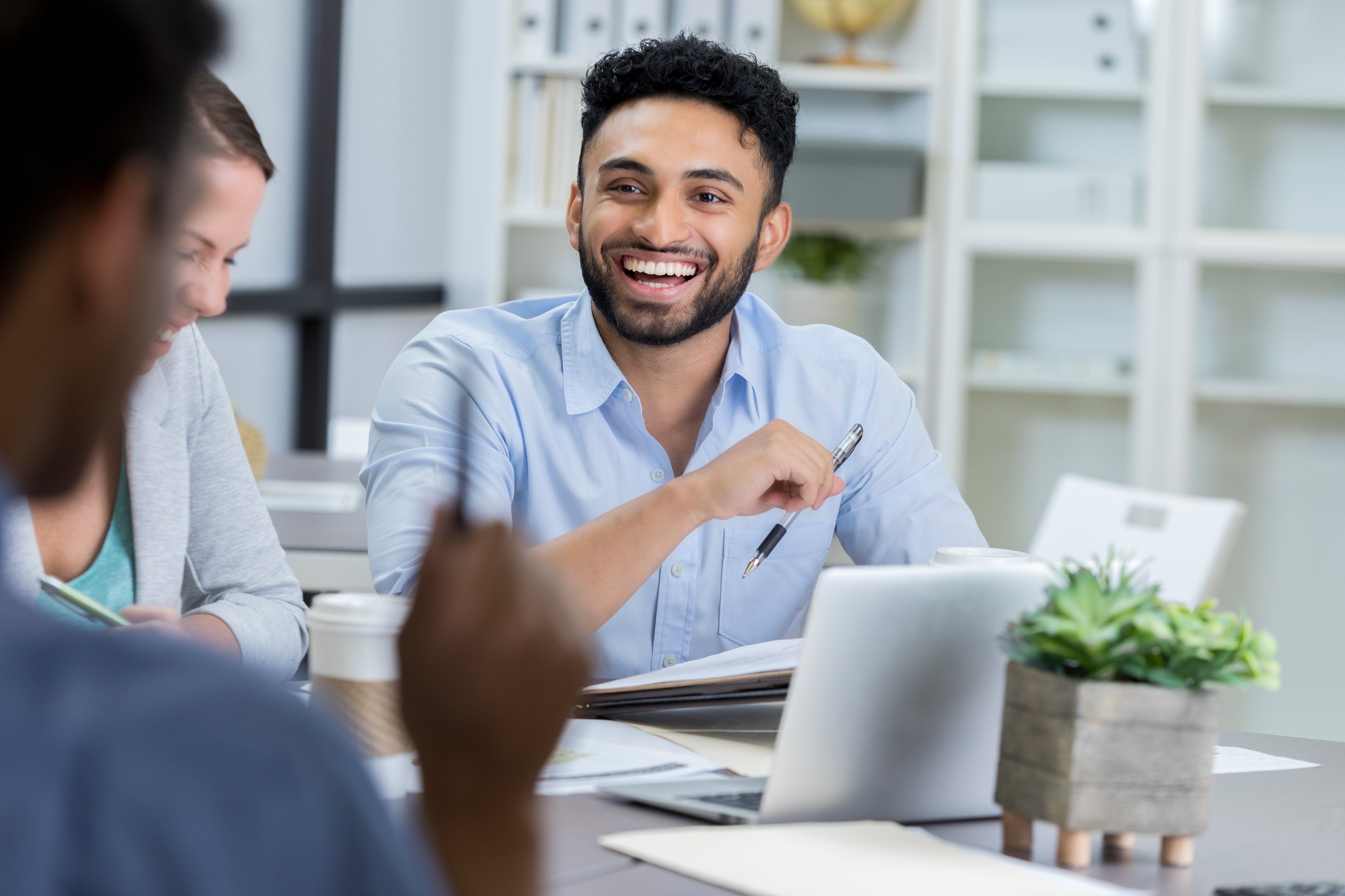 man laughing